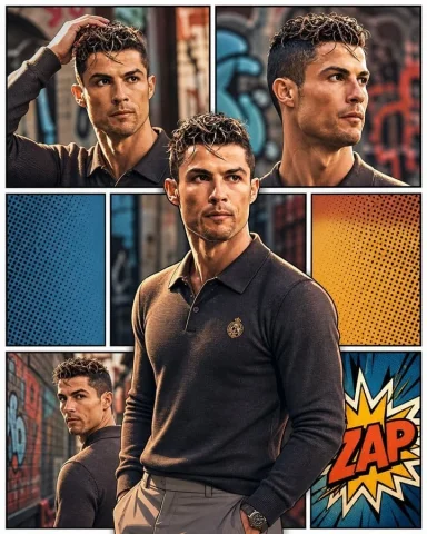 3D Pop-Art Comic Grid — Nano Banana 2 AI Prompt: { "style": "semi-realistic 3D pop-art comic illustration", "subject": { "identit...
