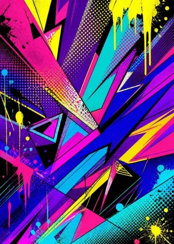 Pop Art Street Abstract Background — Nano Banana 2 AI Prompt: An abstract background based on pop art and street art with influences from cont...