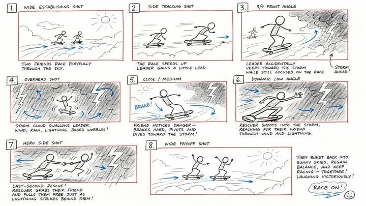 Rescue Chase Storyboard