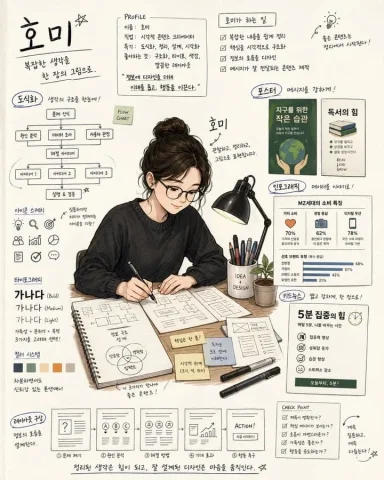 Handwritten Note Portrait — Nano Banana 2 AI Prompt: Draw a Twitter user named Homi who is good at creating diagrams, posters, and in...