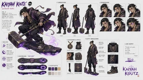 Character Design Refinement — Nano Banana 2 AI Prompt: change the character design but keep the style, make him male, make the design l...