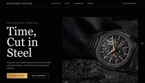 Luxury Watch Hero — Nano Banana 2 AI Prompt: { "type": "luxury watch brand landing page hero section", "brand": { "na...