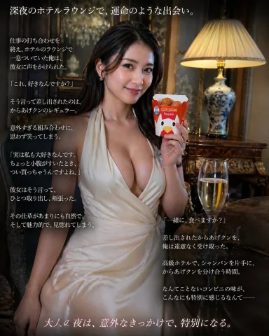 Hotel Lounge Portrait — GPT Image 2.5 AI Prompt: A luxury hotel lounge with warm night lighting. Champagne and a table lamp, an e...