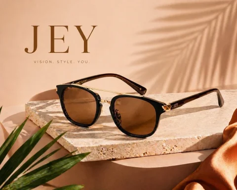Commercial Product Illustration — GPT Image 2.5 AI Prompt: High-end advertising illustration of glasses, vibrant premium color palette, cle...