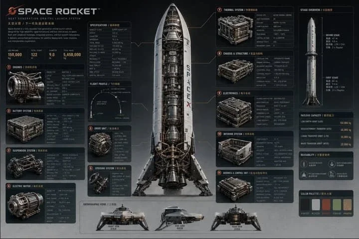 Rocket Cutaway Poster