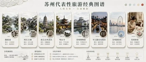 Suzhou Classic Travel Infographic — Nano Banana 2 AI Prompt: {"type":"Chinese travel infographic poster","topic":"classic representative tour...