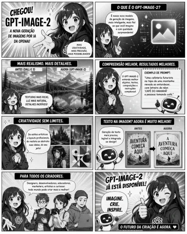 8-Panel Manga Promotional Page — Nano Banana 2 AI Prompt: {"type":"8-panel manga-style promotional comic page","theme":"launch announcemen...