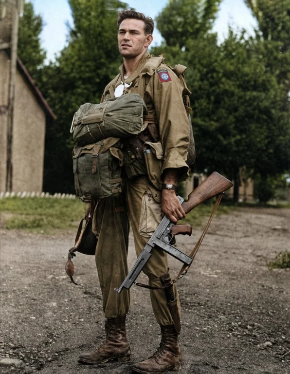 Colorization of WWII Paratrooper Photo