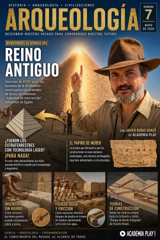 Spanish Archaeology Magazine Cover — Nano Banana 2 AI Prompt: {"type":"Spanish archaeology magazine cover poster","style":"high-impact editori...