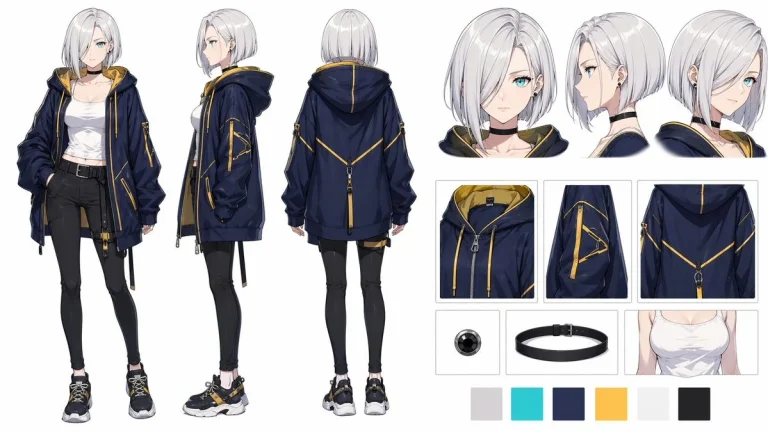 Silver Bob Fashion Concept Sheet