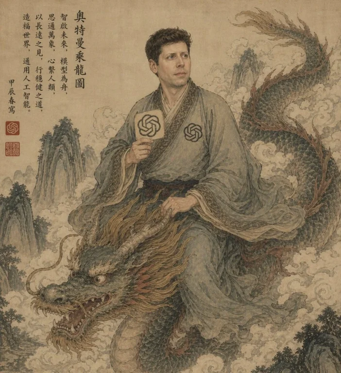 Scholar Riding a Dragon