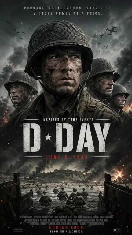 World War II Normandy Landing Poster