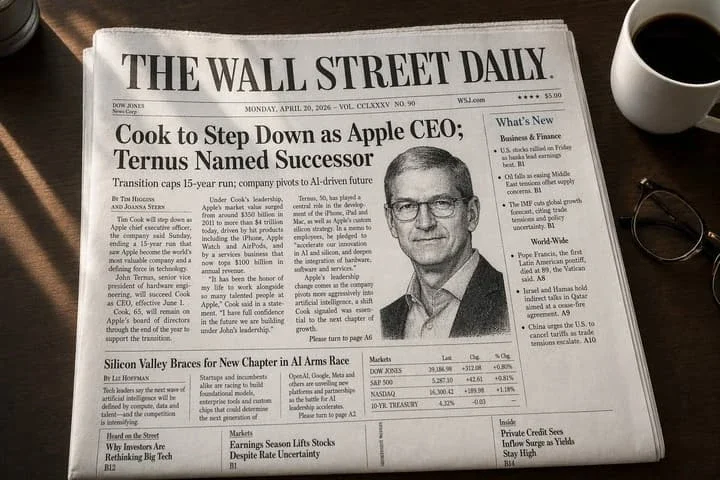 Wall Street Style Business Newspaper Front Page