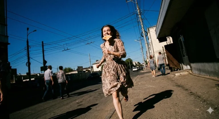 Running Woman Street Photo