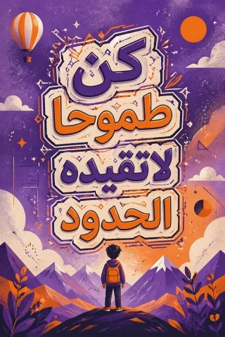 Vibrant Calligraphy Design — Nano Banana 2 AI Prompt: مخطوطة بالخط الحر بتكوين طولي كل كلمة في سطر باتزان متكافئ وخلفها هايلايت مذهل،...