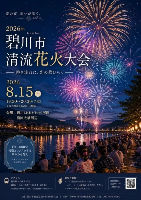 Japanese Fireworks Festival Poster