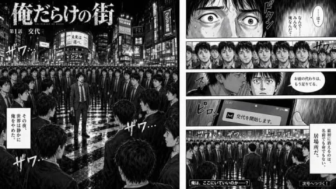 Psychological Thriller Manga Spread — Nano Banana 2 AI Prompt: { "type": "two-page manga spread", "style": "highly detailed realistic manga, mo...