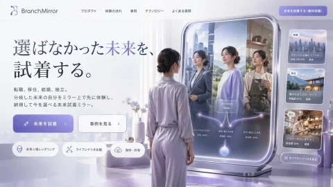 Futuristic Smart Mirror Website Mockup — Nano Banana 2 AI Prompt: { "type": "website landing page mockup", "style": "futuristic, clean, 3D ren...