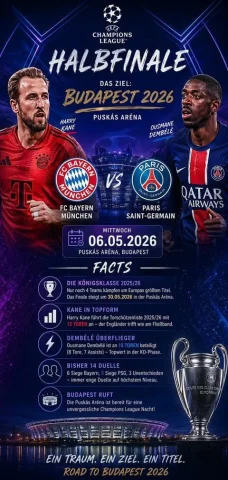 Soccer Match Infographic Poster — Nano Banana 2 AI Prompt: { "type": "sports match infographic poster", "theme": "UEFA Champions League", "...