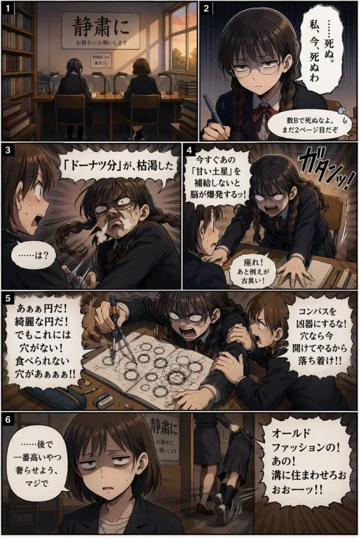 6-panel manga page