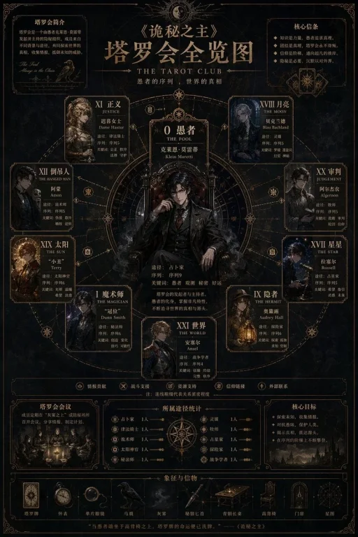 Dark Fantasy Tarot Club Infographic