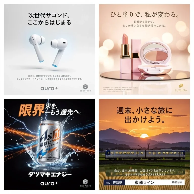 Japanese Advertising Concept Grid