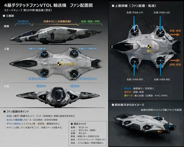 Sci-Fi VTOL Aircraft Specs