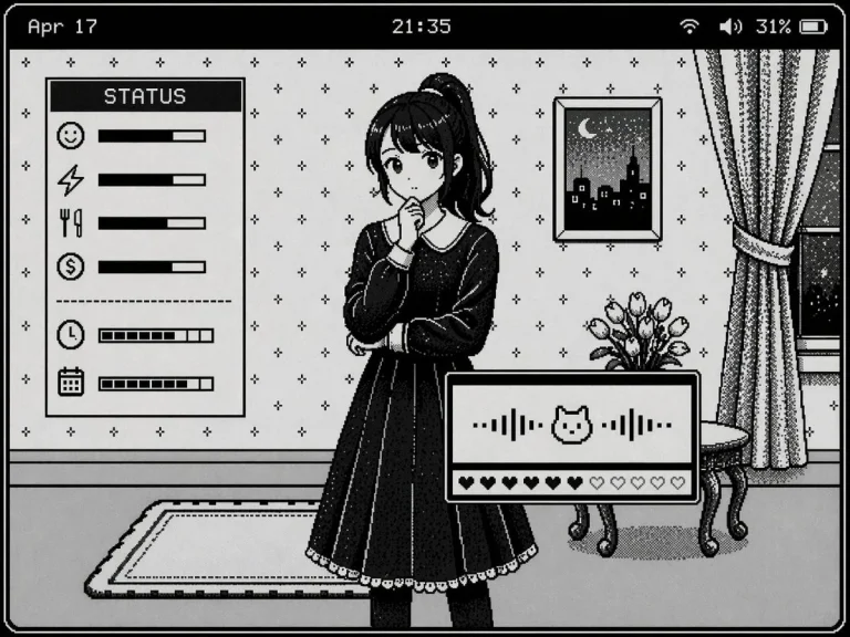 Retro Pixel Art UI Mockup