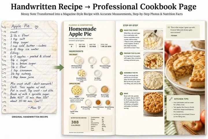Professional Recipe Layout Generator