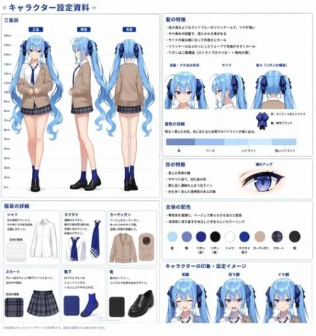Anime Character Design Reference Sheet — Nano Banana 2 AI Prompt: { "type": "anime character design reference sheet", "header": "❖ キャラクター設...