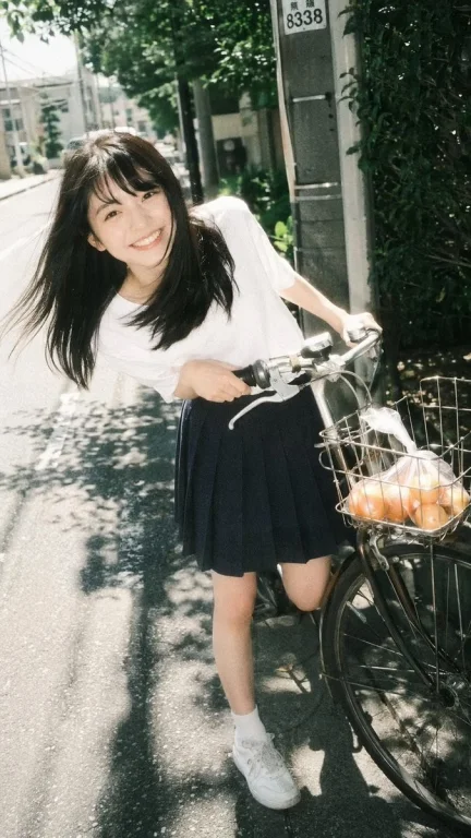 Girl Riding Bicycle