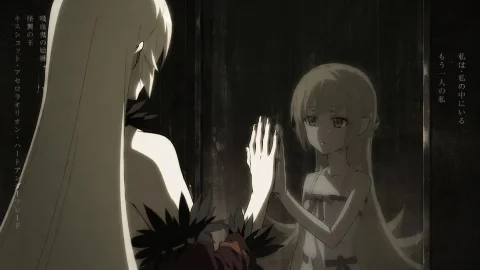 Reflection of the Young Self — Nano Banana 2 AI Prompt: A cinematic anime illustration of a mature woman looking into a dark mirror, but...