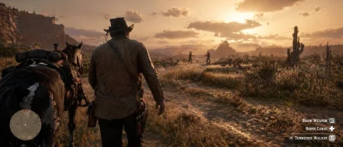 Western Game Screenshot — Nano Banana 2 AI Prompt: A highly realistic video game screenshot in the style of a Western open-world ga...