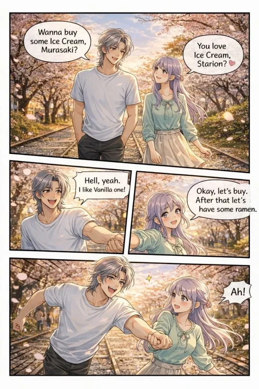 4-Panel Anime Romance Comic