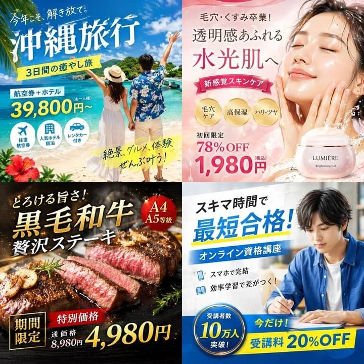 Japanese Digital Advertisement Banners