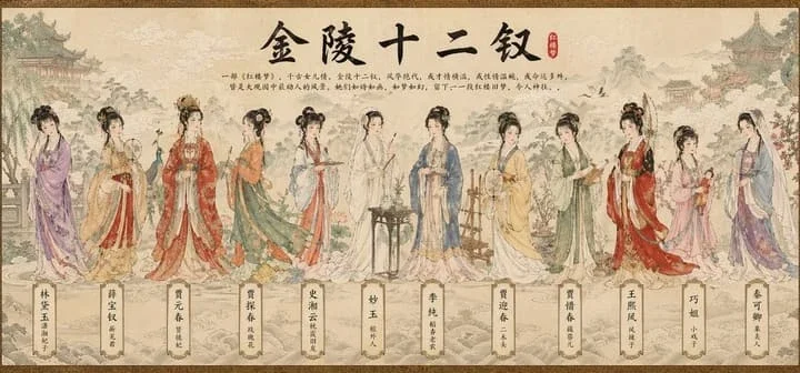 Chinese Figure Scroll Poster