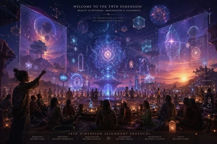 14th-Dimension Projection Scene