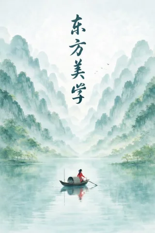 Spring Ink Landscape Poster — Nano Banana 2 AI Prompt: New Chinese-style ink landscape poster, vertical 9:16 composition, Eastern minim...