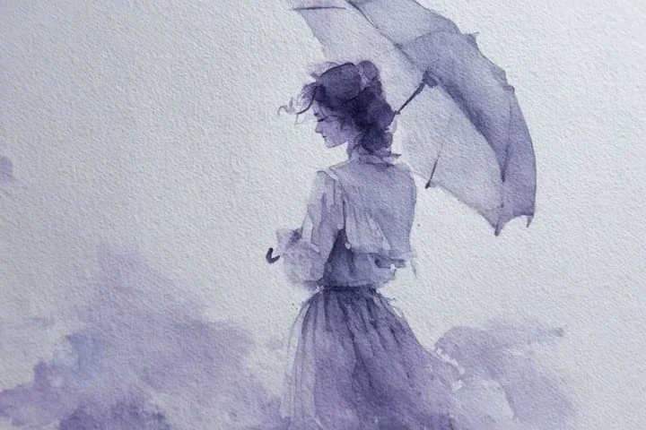 Watercolor Dreamlike Impressionistic Cold-Pressed Paper Template