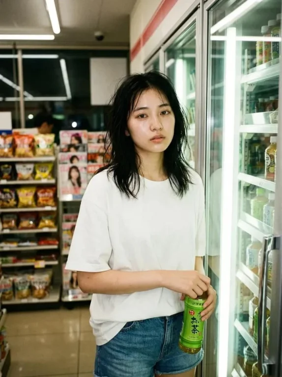 Late Night Convenience Store Girl Portrait