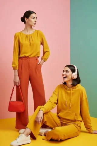 Candy Pink Yellow Three-Panel Collage Minimalist Commercial Editorial Portrait — Nano Banana 2 AI Prompt: A high-resolution three-panel collage with a minimalist editorial aesthetic. The...