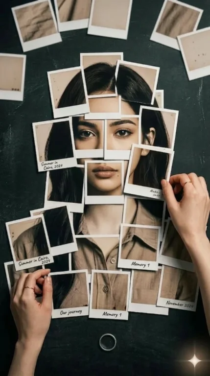 Polaroid Mosaic Puzzle Top-Down Creative Portrait