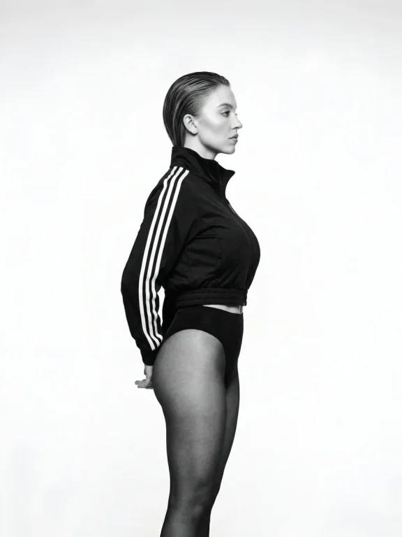 Black White Side Profile Sporty Fashion Editorial High Contrast Portrait