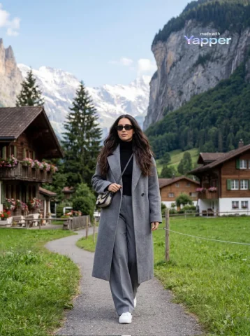 Swiss Alpine Countryside Travel Fashion Editorial Portrait — Nano Banana 2 AI Prompt: { "type": "image_generation_prompt", "style": "ultra-realistic travel lifest...