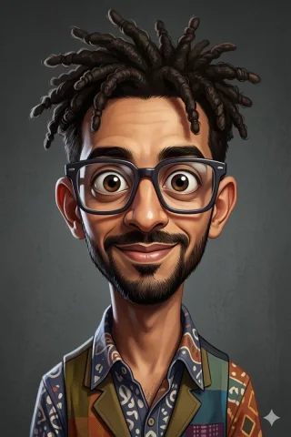 Exaggerated Caricature Style Character Portrait Design — Nano Banana 2 AI Prompt: Stylized, close-up character portrait of a character (Use the Uploaded photo as...