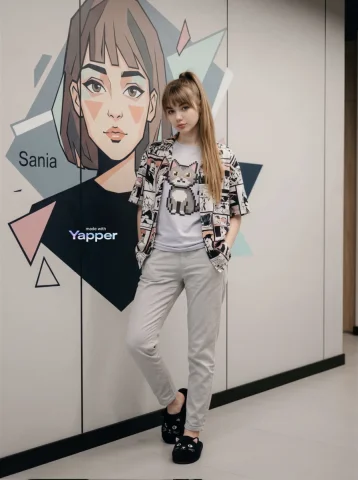 Mural Wall Casual Street Style Full Body Female Portrait — Nano Banana 2 AI Prompt: { "image_generation": { "subject": { "description": "stylish young w...
