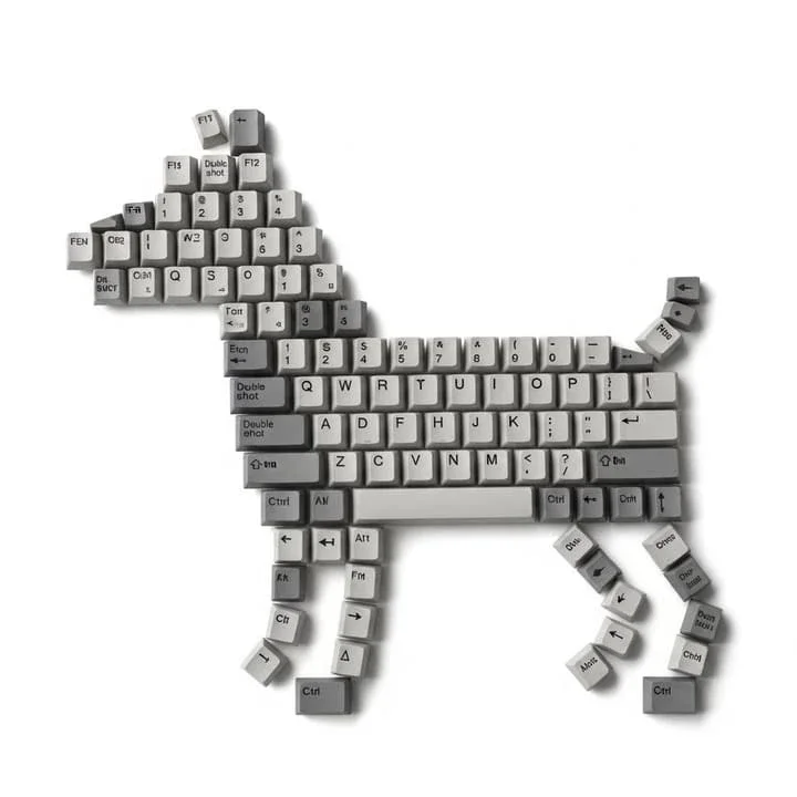 Keycap Dog Flat Lay