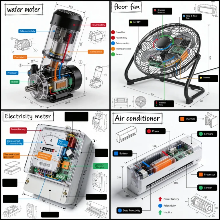 Isometric 3D Technical Infographic Teardown