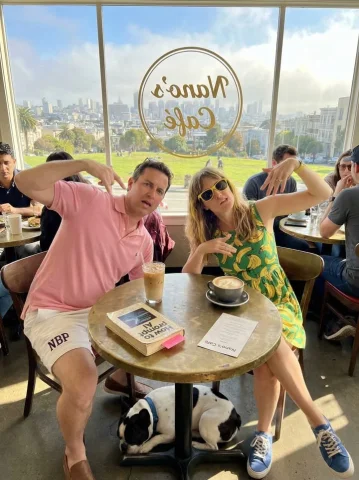 San Francisco Cafe Couple Detailed Scene — Nano Banana 2 AI Prompt: A photo of a man and woman at a cafe in San Francisco, they are sat by the windo...