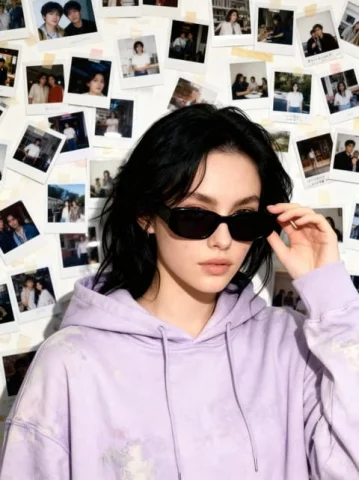90s Disposable Camera Snapshot — Nano Banana 2 AI Prompt: A young woman with the same unchanged face, pale soft complexion, caught in a cl...